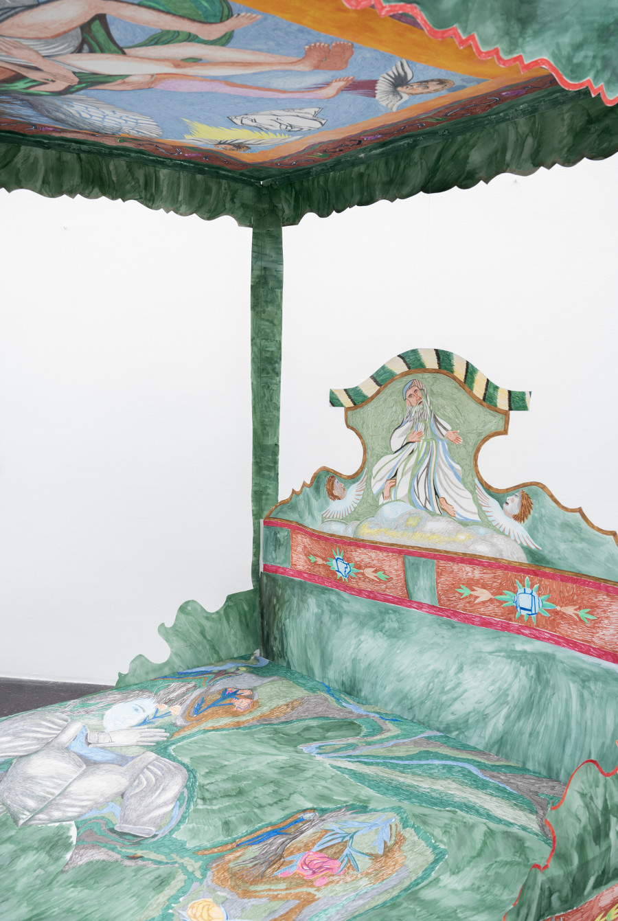 Agnes Scherer, Trousseau dérangé No.1, detail view, 2022. Photo: Kunst Halle Sankt Gallen, E. Sommer. Courtesy of The artist, ChertLüdde, Berlin & Sans titre, Paris