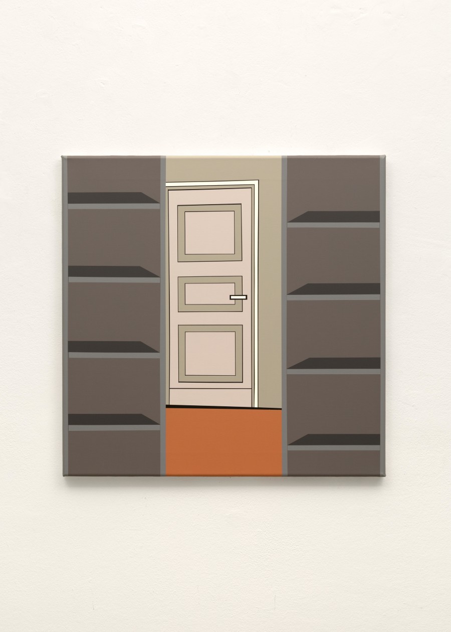 Andreas Hochuli, Porte, 2025, acrylic on canvas, 55 x 55 cm. Galerie Heinzer Reszler, 2026. Courtesy of the artist and the gallery