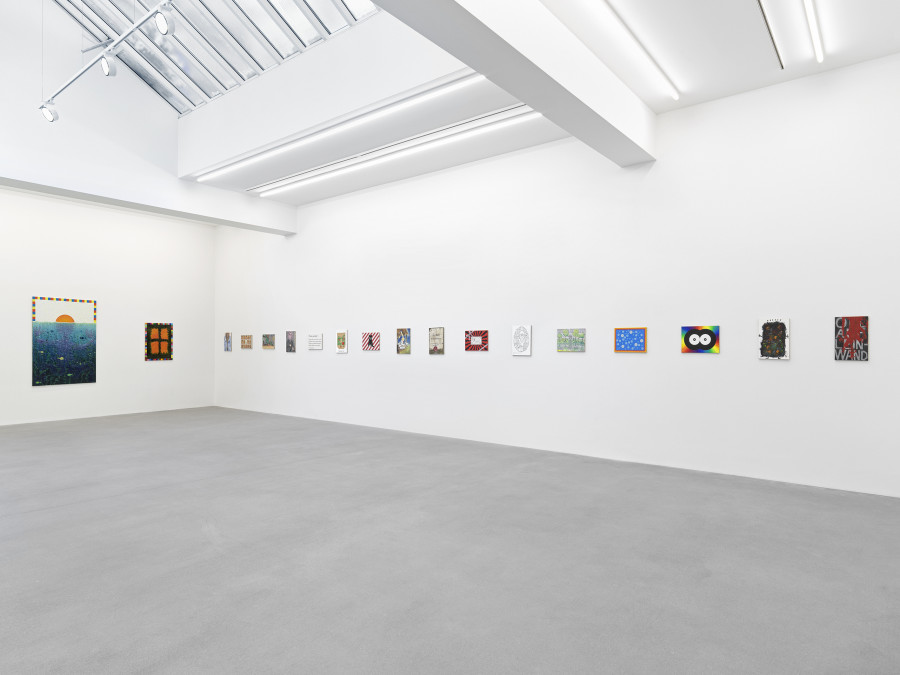 Installation view, Jean-Frédéric Schnyder, ŒL AUF LEINWAND, Galerie Eva Presenhuber, Zurich, Waldmannstrasse, 2024. © Jean-Frédéric Schnyder. Courtesy the artist and Galerie Eva Presenhuber, Zurich / Vienna. Photo: Stefan Altenburger Photography, Zürich