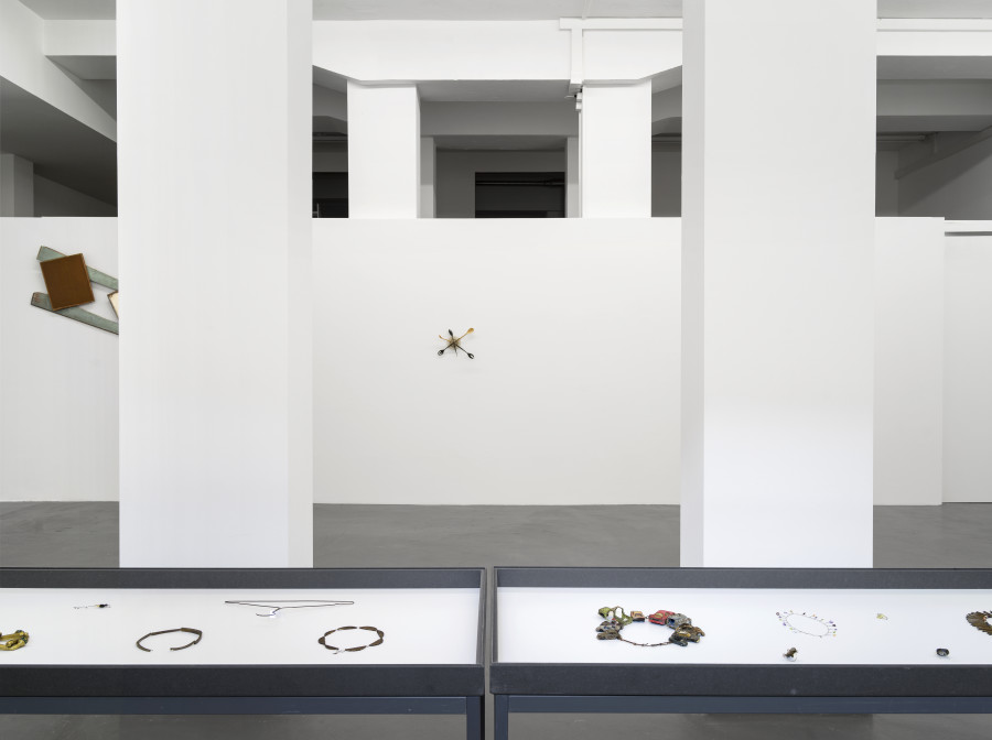 Installation view, Bernhard Schobinger, Against Method, Galerie Francesca Pia, Zurich, 2024. Photo: Cedric Mussano