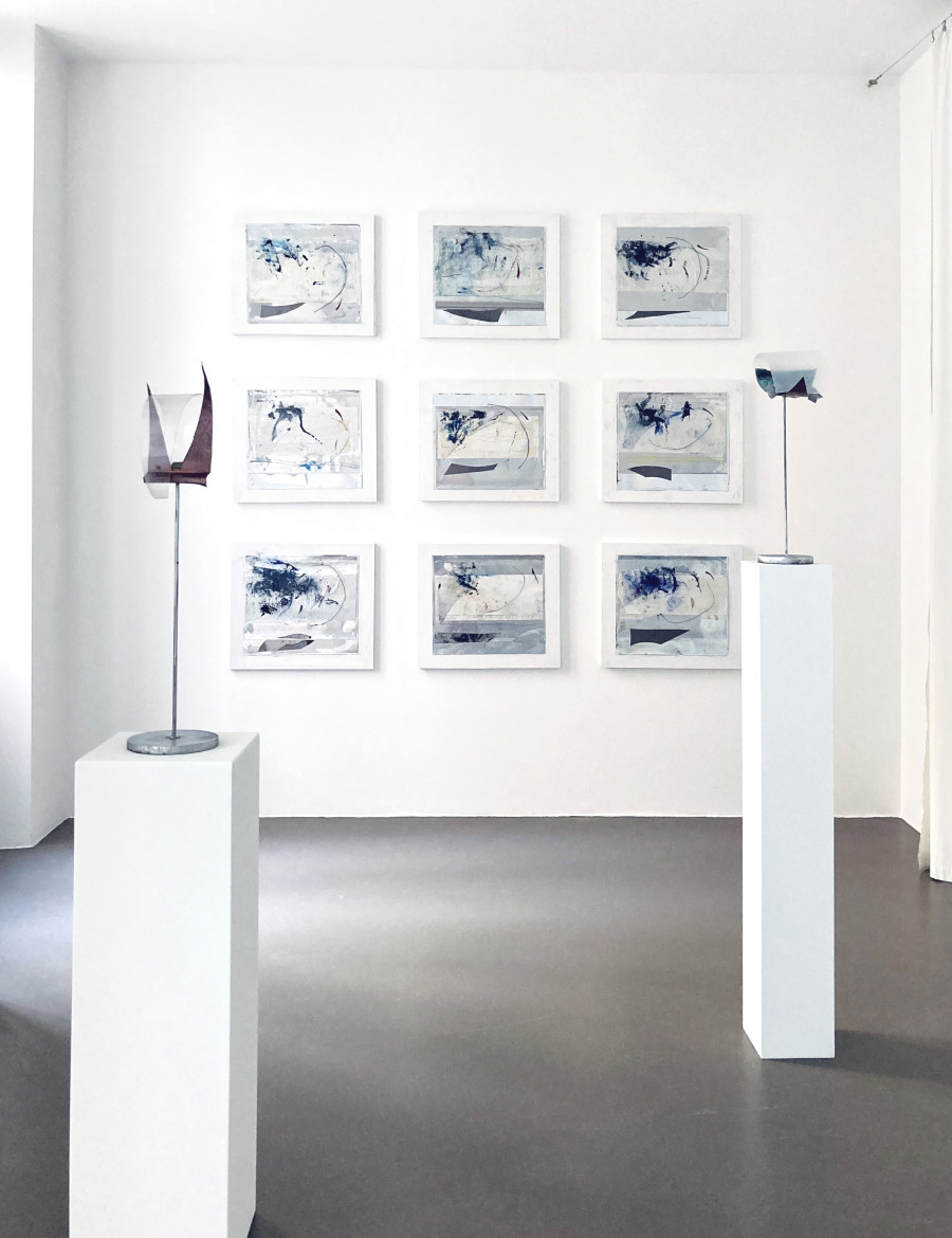 Exhibition view, Hans Kupelwieser - Rudolf Polanszky, Galerie Mezzanin, Geneva, 2025.