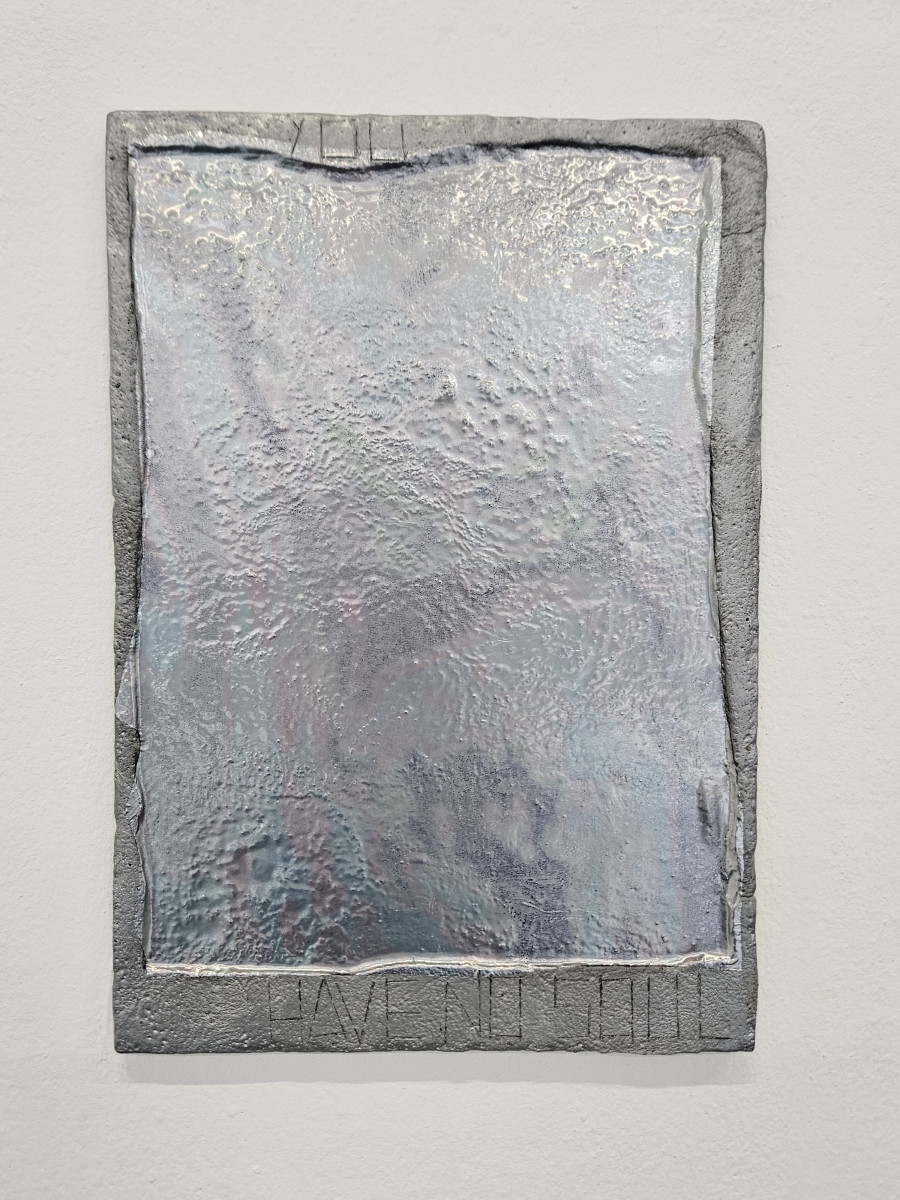 Paul Paillet, Techno-love, Cast Aluminium, Aluminium foil, engraving, transfer, 29.5x41cm, 2023, ©Jean-Rodolphe Petter