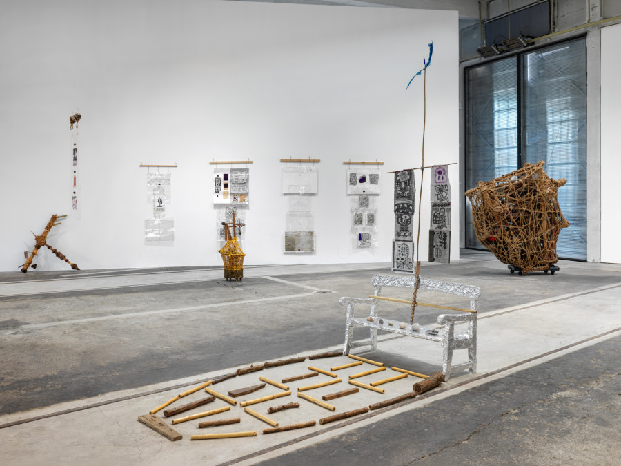 Arthur Simms – Chair With My Hair, installation view LOK by Kunstmuseum St.Gallen, Photo: Stefan Altenburger