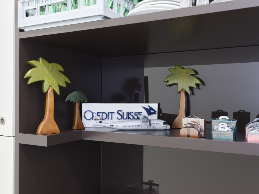 Installation view, Jasmin Werner, Apparat Kleptokrat, Damien & The Love Guru, Zürich, 2025. Courtesy of the artist and Damien & The Love Guru, Brussels/Zurich. Photography : Felix Jungo