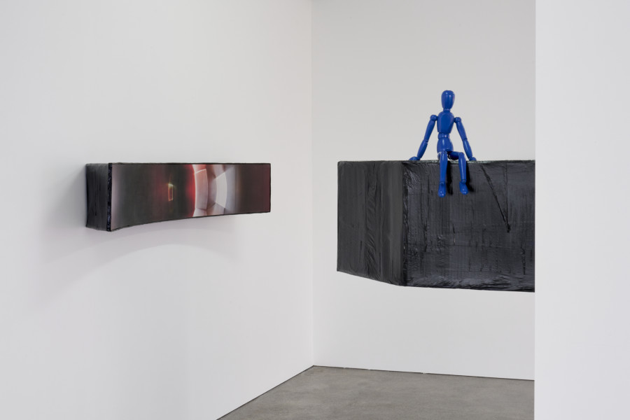 One Eye Too Many, 2026, inkjet print on rice paper, cardboard, wood, paper, China ink, acrylic paint, varnish, Variable dimensions. ©GuillaumePython