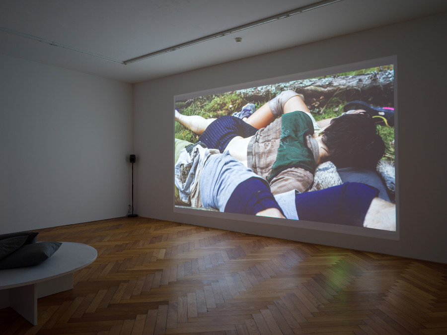 Eglė Budvytytė, Songs from the Compost: Mutating Bodies, Imploding Stars, installation view, Stadtgalerie Bern, 2025. Photo: Cedric Mussano. Image copyright and courtesy of the artists and Stadtgalerie, Bern