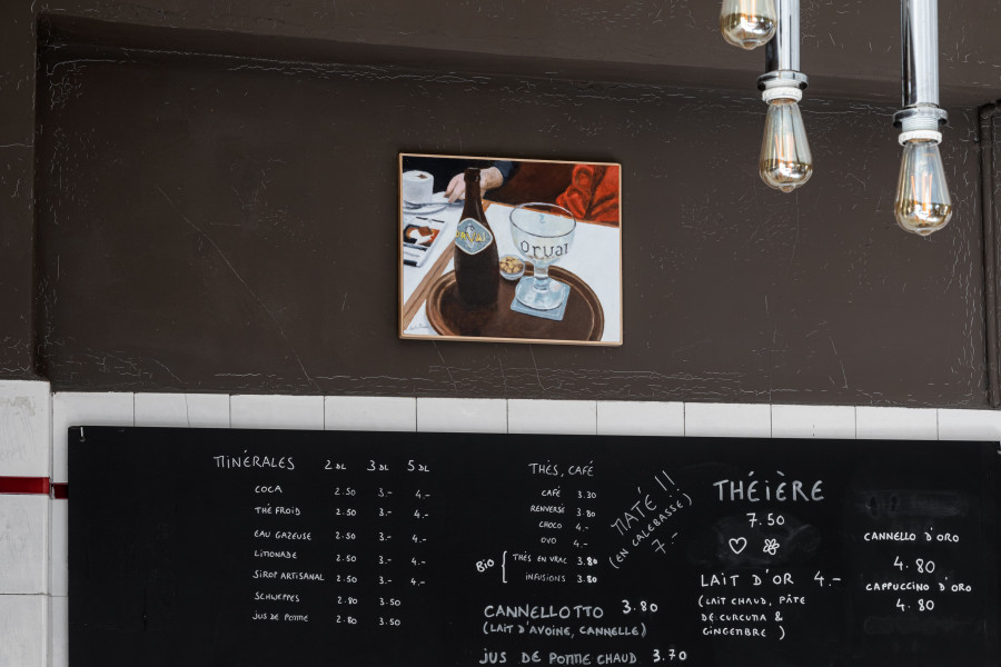 Installation view, Gust Duchateau, Peindre sans souci, SIS123, La Chaux-de-Fonds, 2025.