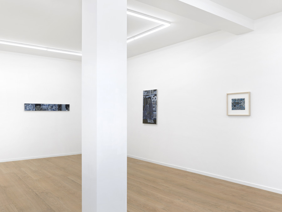 Exhibition view, Isaac Soh Fujita Howell, Audiovisual, Galerie Sébastien Bertrand, Geneva, 2025. Photo credit: Annik Wetter, Courtesy the artist and Galerie Sébastien Bertrand
