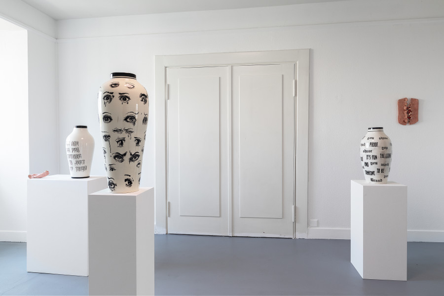 Exhibition view, La noche Bolana, Renata Petersen & Martin Soto Climent, The Lighthouse, 2023. Photo credit: Simon Baumberger