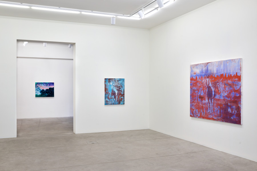 Exhibition view, Rebekka Steiger, ma quỷ vô đồng tử – ghosts without pupils, Galerie Urs Meile, 2023.