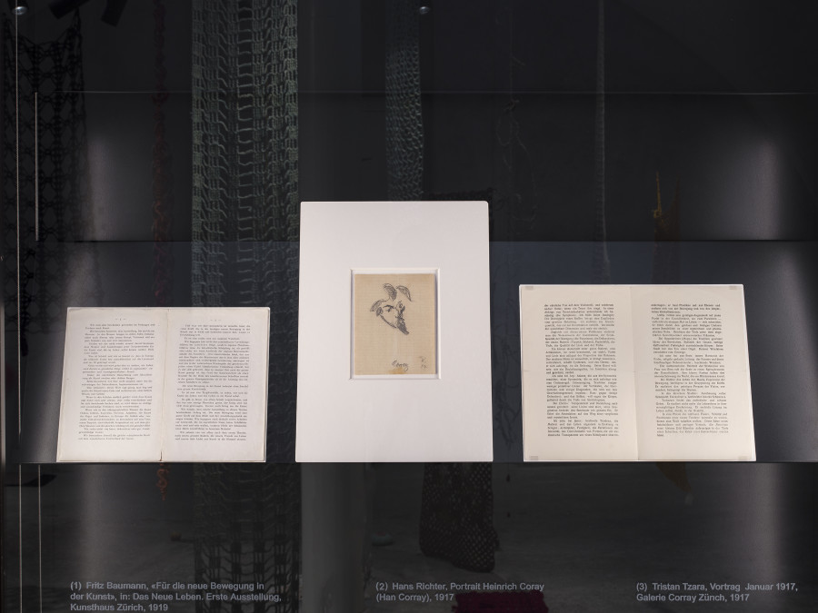 Exhibition view «nudos de tiempo» by ektor garcia, mixed media installation, Cabaret Voltaire 2022. Photo: Cedric Mussano. Courtesy: the artist