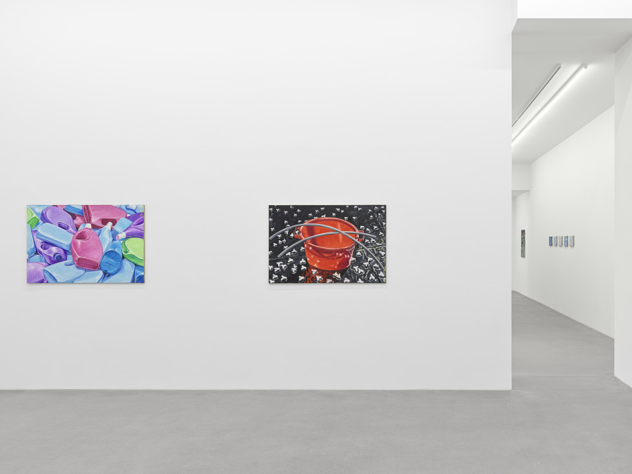 Installation view, Jean-Frédéric Schnyder, ŒL AUF LEINWAND, Galerie Eva Presenhuber, Zurich, Waldmannstrasse, 2024. © Jean-Frédéric Schnyder. Courtesy the artist and Galerie Eva Presenhuber, Zurich / Vienna. Photo: Stefan Altenburger Photography, Zürich