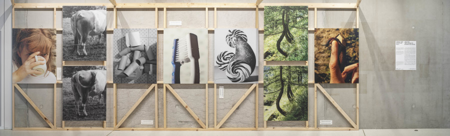 Installation view, Sabine Hess & Nicolas Polli, One Bed, Two Blankets, Seventy-Six Rules, Maison de l'enfance et de l'adolescence, Centre de la photographie Genève, 2025. Photo credit: Aix Golay