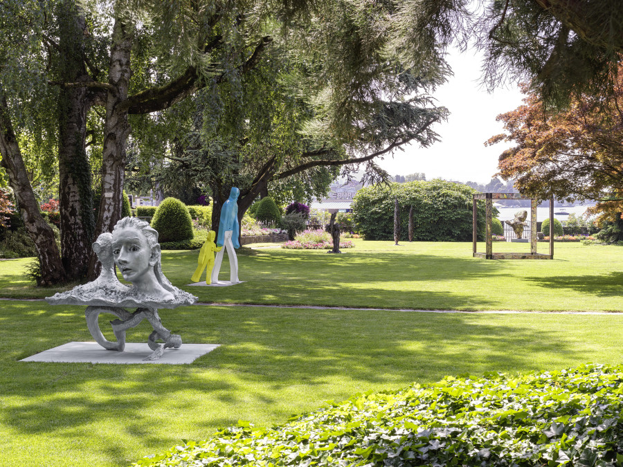Installation view, Art in the Park XXIII, Baur au Lac, Zurich, 2025. Courtesy of the artists and Galerie Eva Presenhuber, Zurich / Vienna. Photo: Stefan Altenburger Photography, Zürich