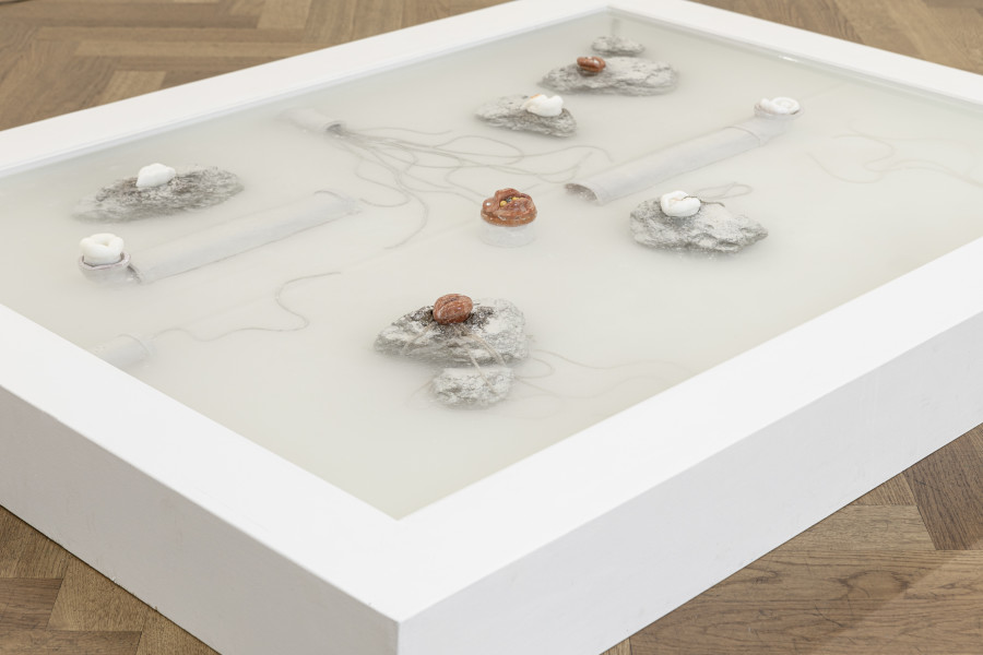 RADICAL SOURCES, Claire Fontaine, Dorota Gawęda & Eglė Kulbokaitė, Laurent Güdel, Jeanne Jacob, Hunter Longe, Lou Masduraud, Sadie Plant, Augustin Rebetez, Jan van Oordt, et un texte de Antoine Rubin, KRONE COURONNE, 2022, photocredit: Michal Florence Schorro