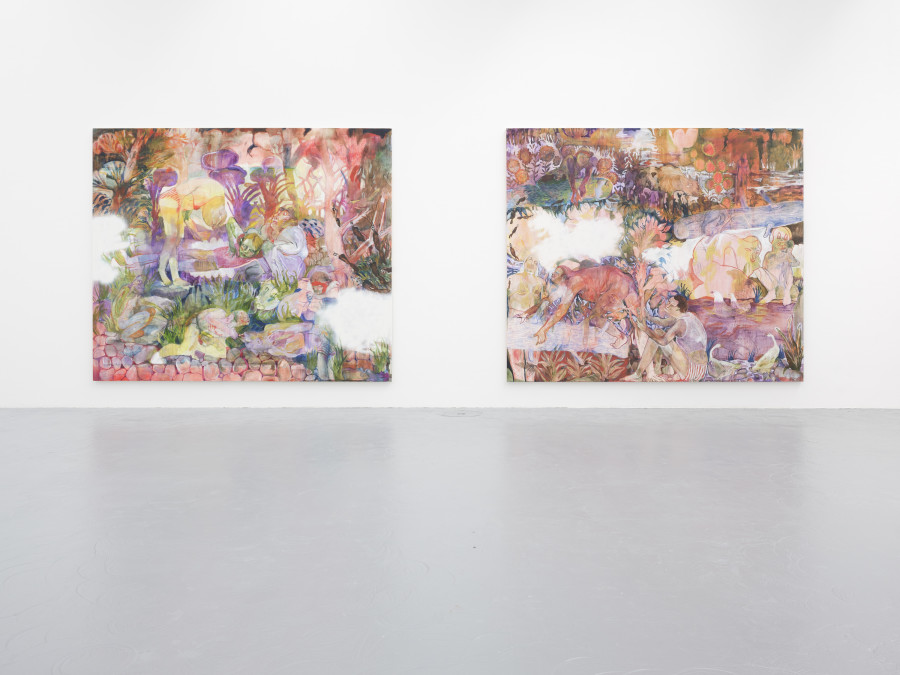 Jeanne Jacob, I just truly want to listen to you and myself genuinely, please doudou, exhibition view, 2024. CAN Centre d’art Neuchâtel, Switzerland. Photography: Sebastian Verdon. Courtesy: All images copyright and courtesy of the artist and CAN Centre d’art Neuchâtel