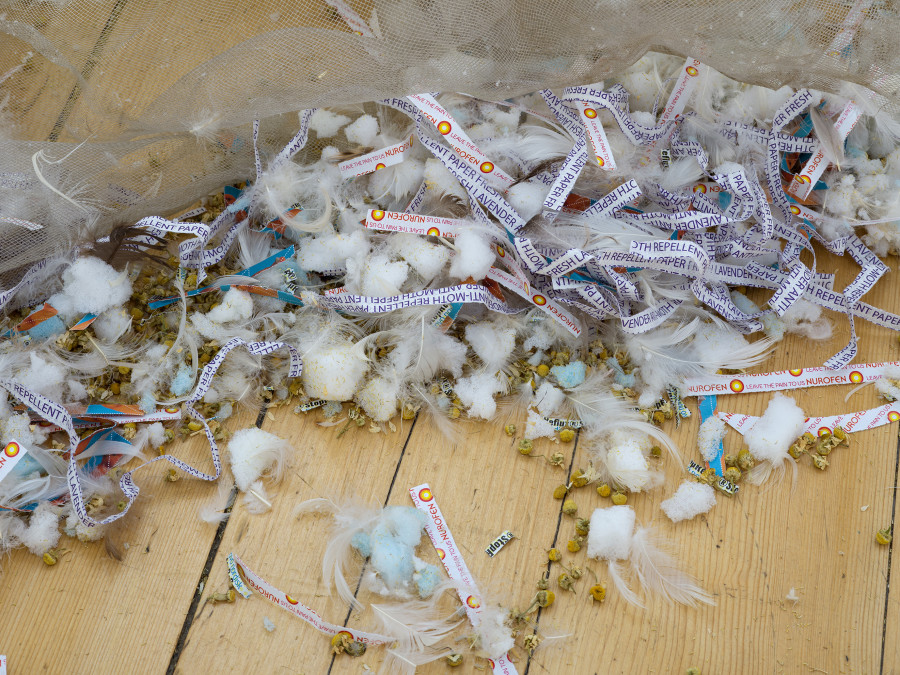 Jason Dodge, detail view, Kunsthalle Friart Fribourg, 2026. Photo: Cedric Mussano