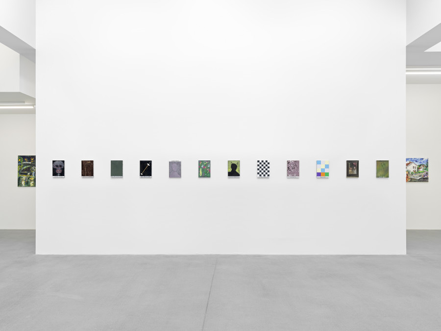 Installation view, Jean-Frédéric Schnyder, ŒL AUF LEINWAND, Galerie Eva Presenhuber, Zurich, Waldmannstrasse, 2024. © Jean-Frédéric Schnyder. Courtesy the artist and Galerie Eva Presenhuber, Zurich / Vienna. Photo: Stefan Altenburger Photography, Zürich