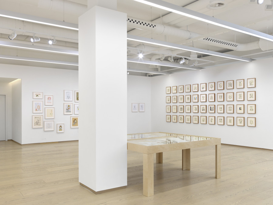 Installation Views, Yoshitomo Nara: The Bootleg Drawings 1988–2023, Pace Gallery, Geneva, Nov 17, 2023 – Feb 29, 2024. © Yoshitomo Nara, courtesy Pace Gallery. Photo: Annik Wetter, courtesy Pace Gallery