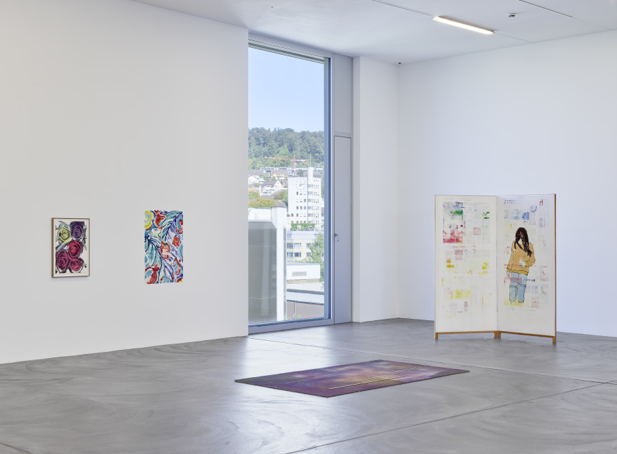Installation view, MONOTYPES, Edition VFO at Kunsthalle Zürich, 2023. Courtesy of Edition VFO, Kunsthalle Zurich, the artist and Bernhard Strauss.