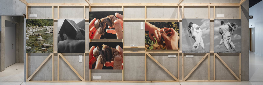 Installation view, Sabine Hess & Nicolas Polli, One Bed, Two Blankets, Seventy-Six Rules, Maison de l'enfance et de l'adolescence, Centre de la photographie Genève, 2025. Photo credit: Aix Golay