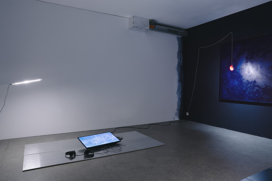 Exhibition view, a night of barely an hour and a half, Alex Ghandour & Juli Sando, Espace 3353, Geneva, 2025. Photo credit: asap slow