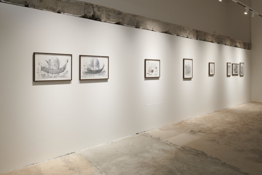 Yuval Yairi: CloudMapping, Exhibition view, 2023, Fabienne Levy, Photo: Guillaume Python.