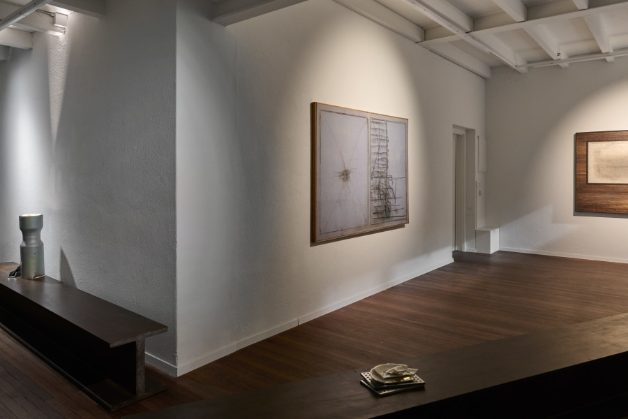 Exhibition views, Marie Matusz: Shift, Blue Velvet, Zurich, Switzerland, 2025. Photo Flavio Karrer.